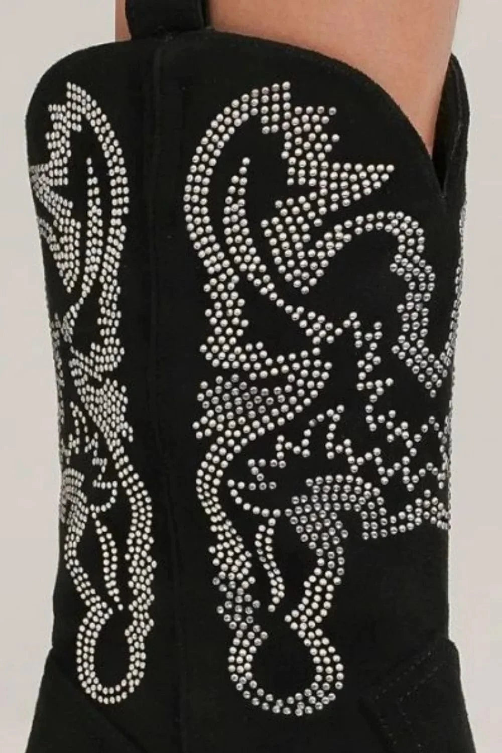 Beast Fashion Rhinestone Detail Point Toe Boots - Fashorio
