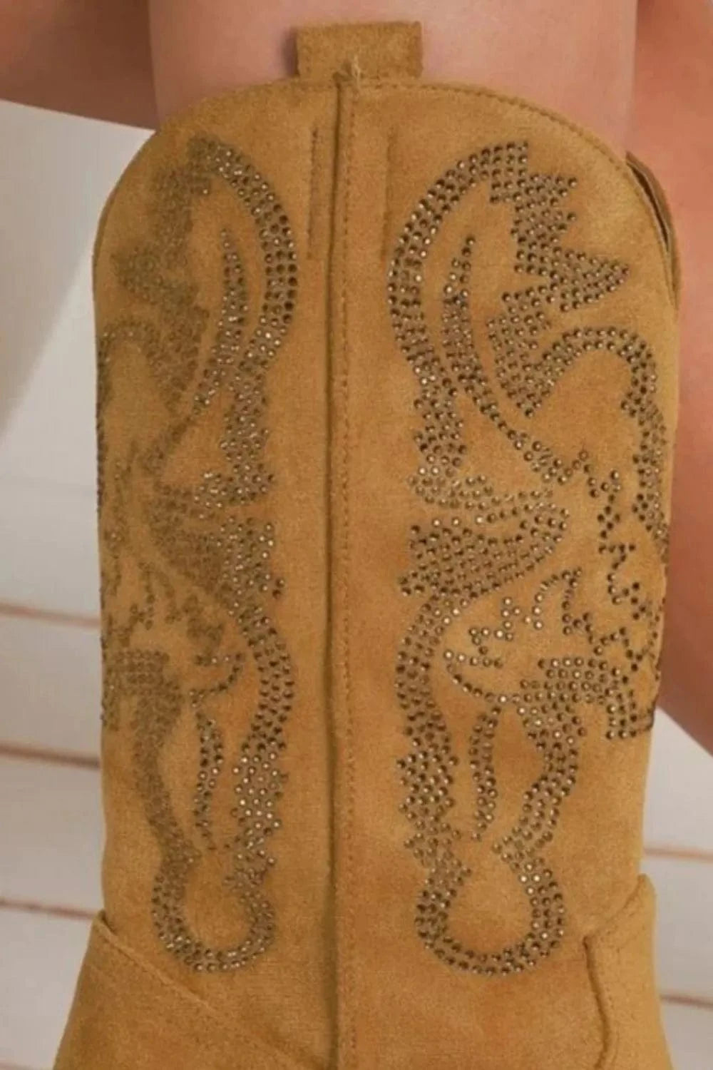 Beast Fashion Rhinestone Detail Point Toe Boots - Fashorio
