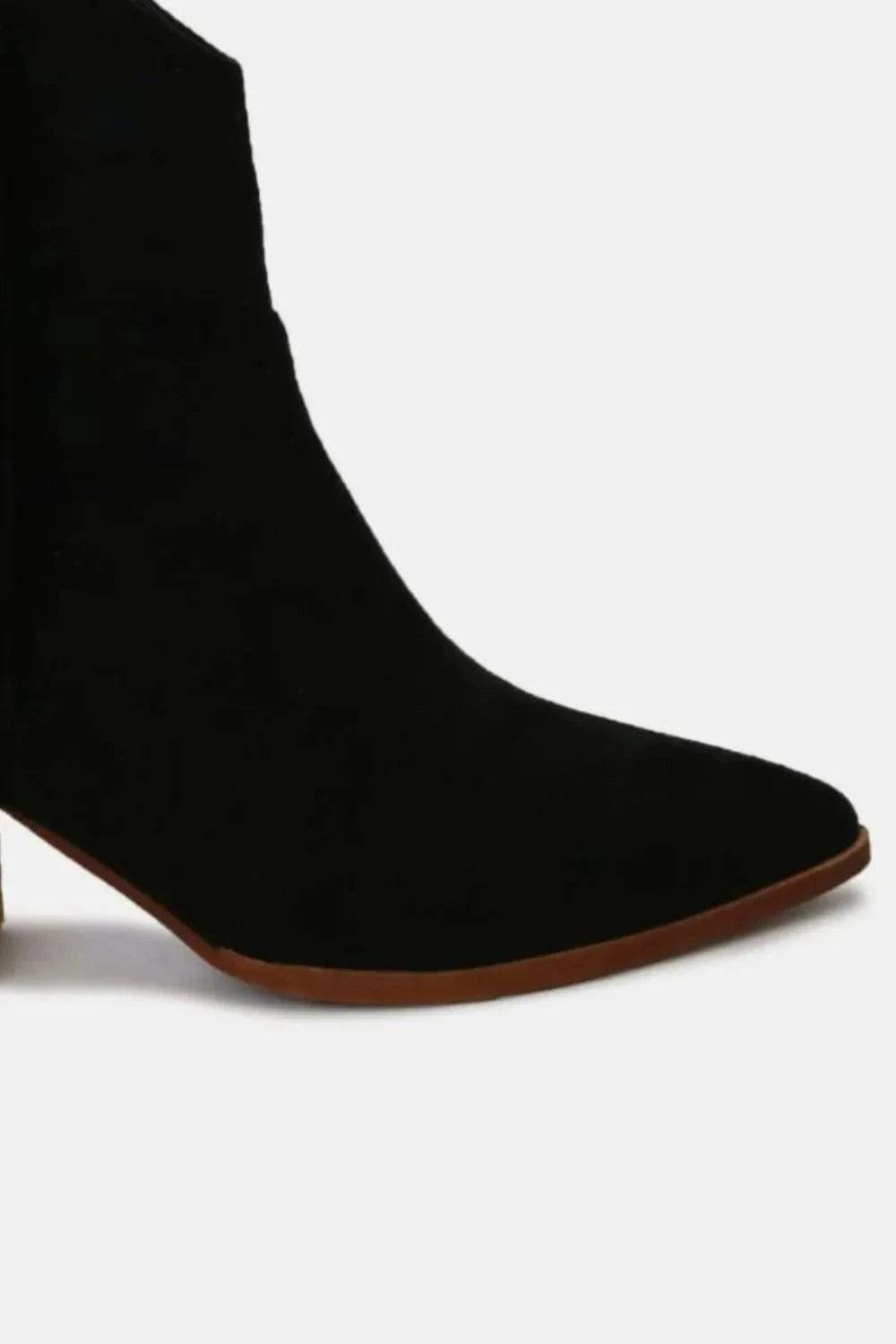 Beast Fashion Suede Fringe Point Toe Ankle Boots - Fashorio