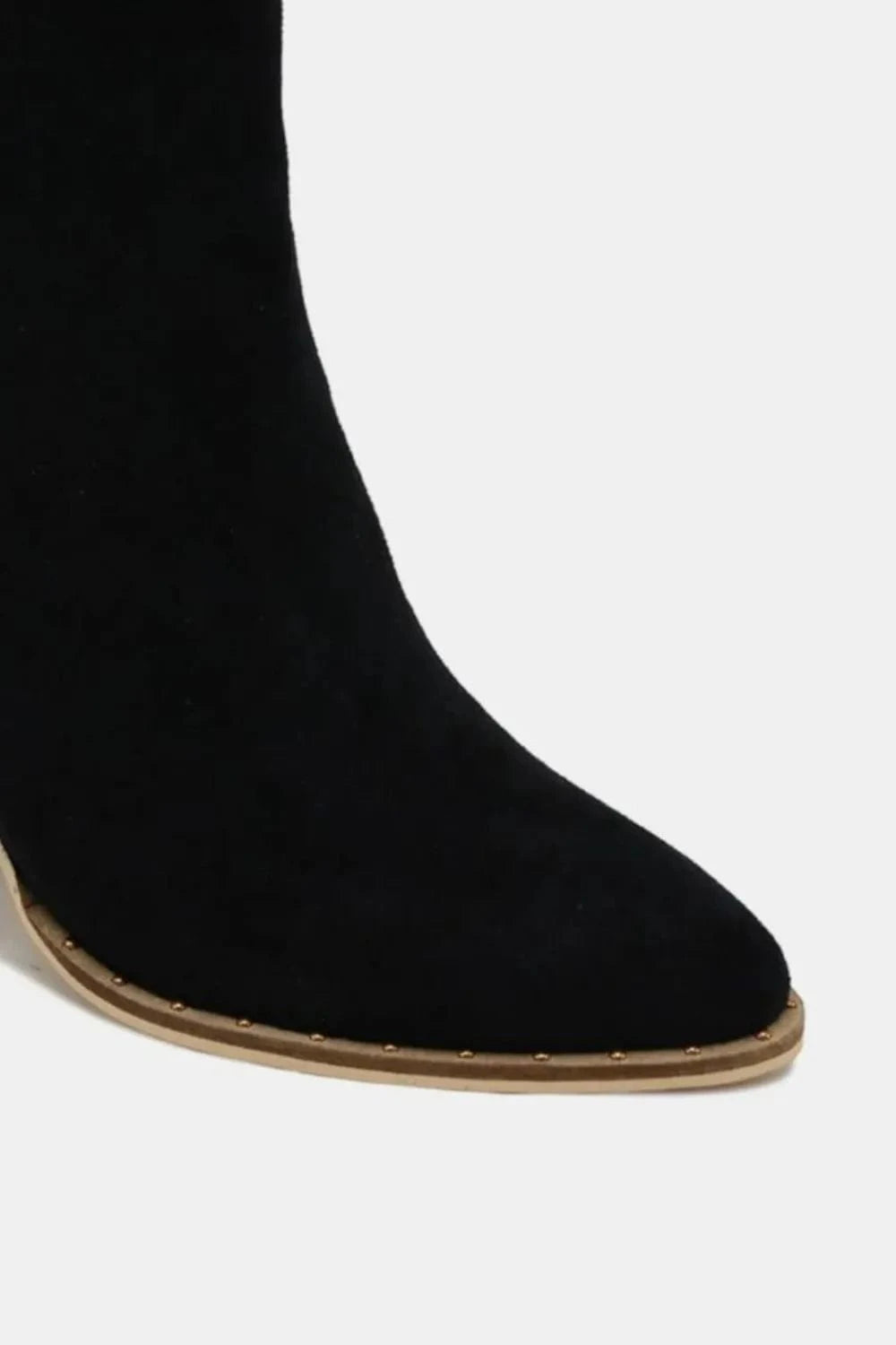 Beast Fashion Suede Point Toe Ankle Booties - Fashorio