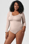 Fashorio Beige / S Long Sleeve Shaping Bodysuit