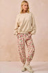BiBi Floral Printed Twill Drawstring Pants With Elastic Band - Fashorio