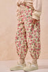 BiBi Floral Printed Twill Drawstring Pants With Elastic Band - Fashorio
