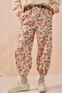 BiBi Floral Printed Twill Drawstring Pants With Elastic Band - Fashorio