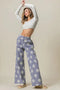 BiBi Flower Printed Side Pocket Wide Pants - Fashorio