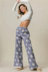 BiBi Flower Printed Side Pocket Wide Pants - Fashorio