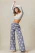 BiBi Flower Printed Side Pocket Wide Pants - Fashorio