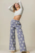 BiBi Flower Printed Side Pocket Wide Pants - Fashorio