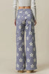 BiBi Flower Printed Side Pocket Wide Pants - Fashorio