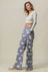 BiBi Flower Printed Side Pocket Wide Pants - Fashorio