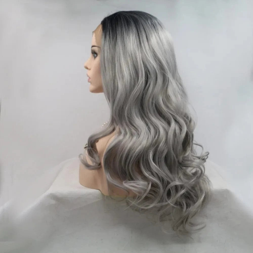 13*3" Lace Front Wigs Synthetic Long Wavy 24" 130% Density - Fashorio