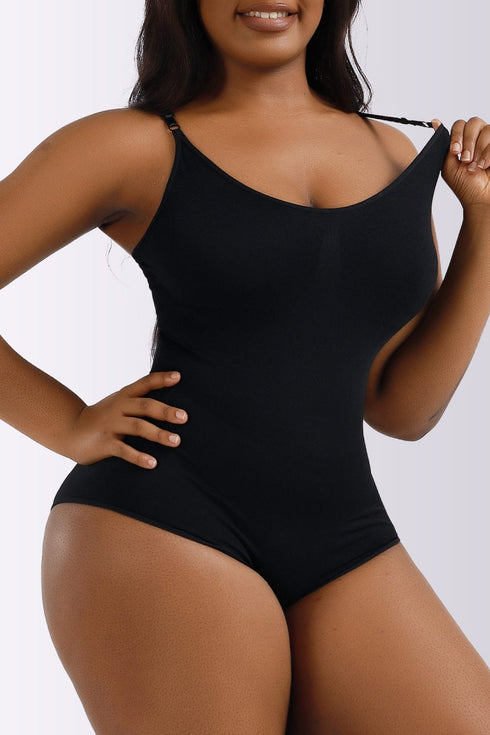 Fashorio Black / S Full Size Spaghetti Strap Shaping Bodysuit