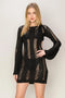 Fashorio Black / S HYFVE Backless Cover Up Mini Dress