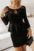 Fashorio Black / S Lace Detail Long Sleeve Mini Dress
