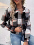 Fashorio Black/White / S Plaid Button-Down Crop Jacket