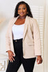 Devine Shawl Collar Long Sleeve Blazer - Fashorio