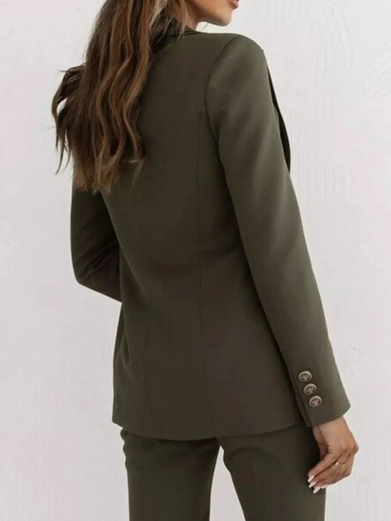 Double-Breasted Lapel Collar Blazer - Fashorio