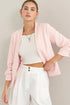 HYFVE Open Front Ruched Sleeve Blazer - Fashorio