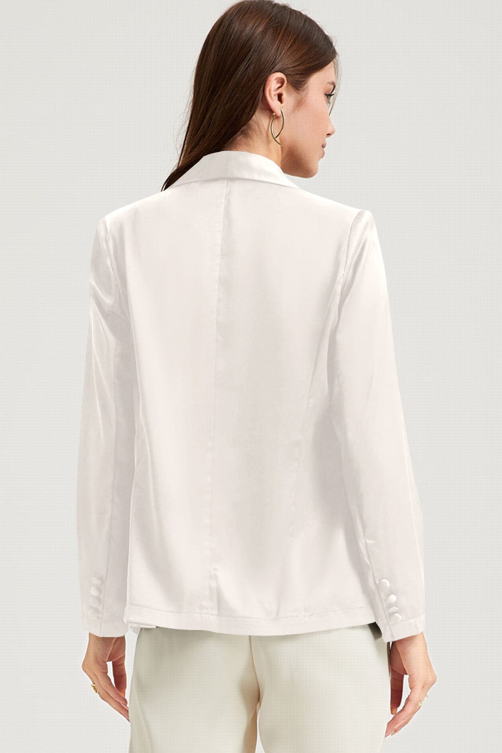 Long Sleeve Lapel Collar Blazer - Fashorio