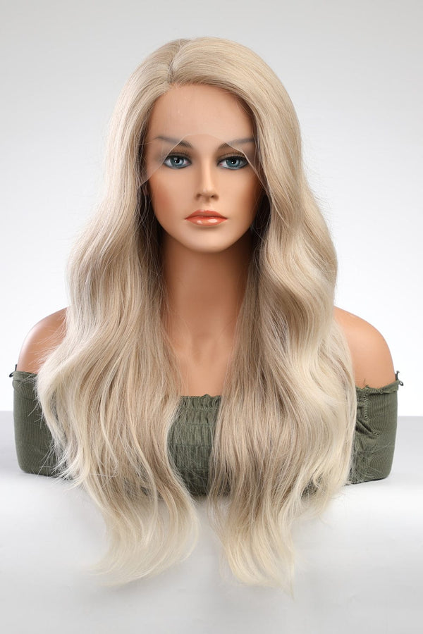 13*2" Lace Front Wigs Synthetic Long Wave 25" 150% Density Blonde One Size - Fashorio