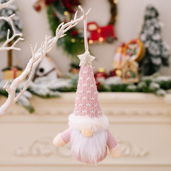 Assorted 2-Piece Faceless Gnome Hanging Widgets Blush Pink One Size - Fashorio