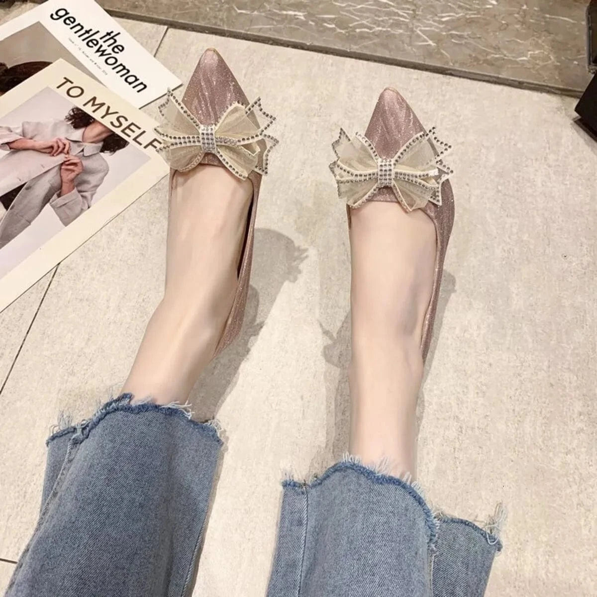 Bow Point Toe Pumps - Fashorio