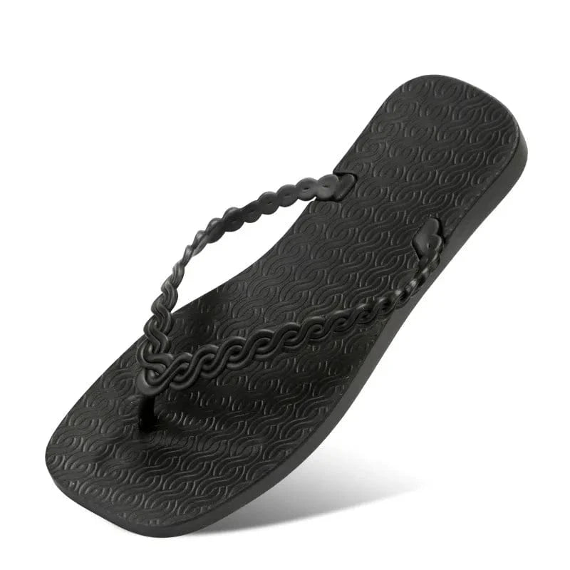 Braided Strap Beach Toe Post Slippers - Fashorio