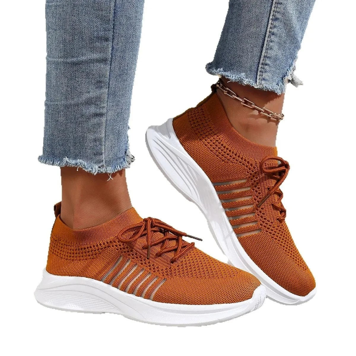 Breathable Mesh Lace Up Athletic - Fashorio