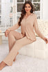 Fashorio Button Up Long Sleeve Top and Pants Lounge Set