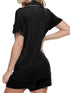 Fashorio Button Up Short Sleeve Top and Shorts Lounge Set