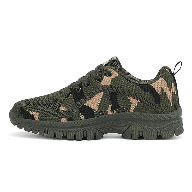 Camouflage Lace Up Mesh Breathable Athletic - Fashorio