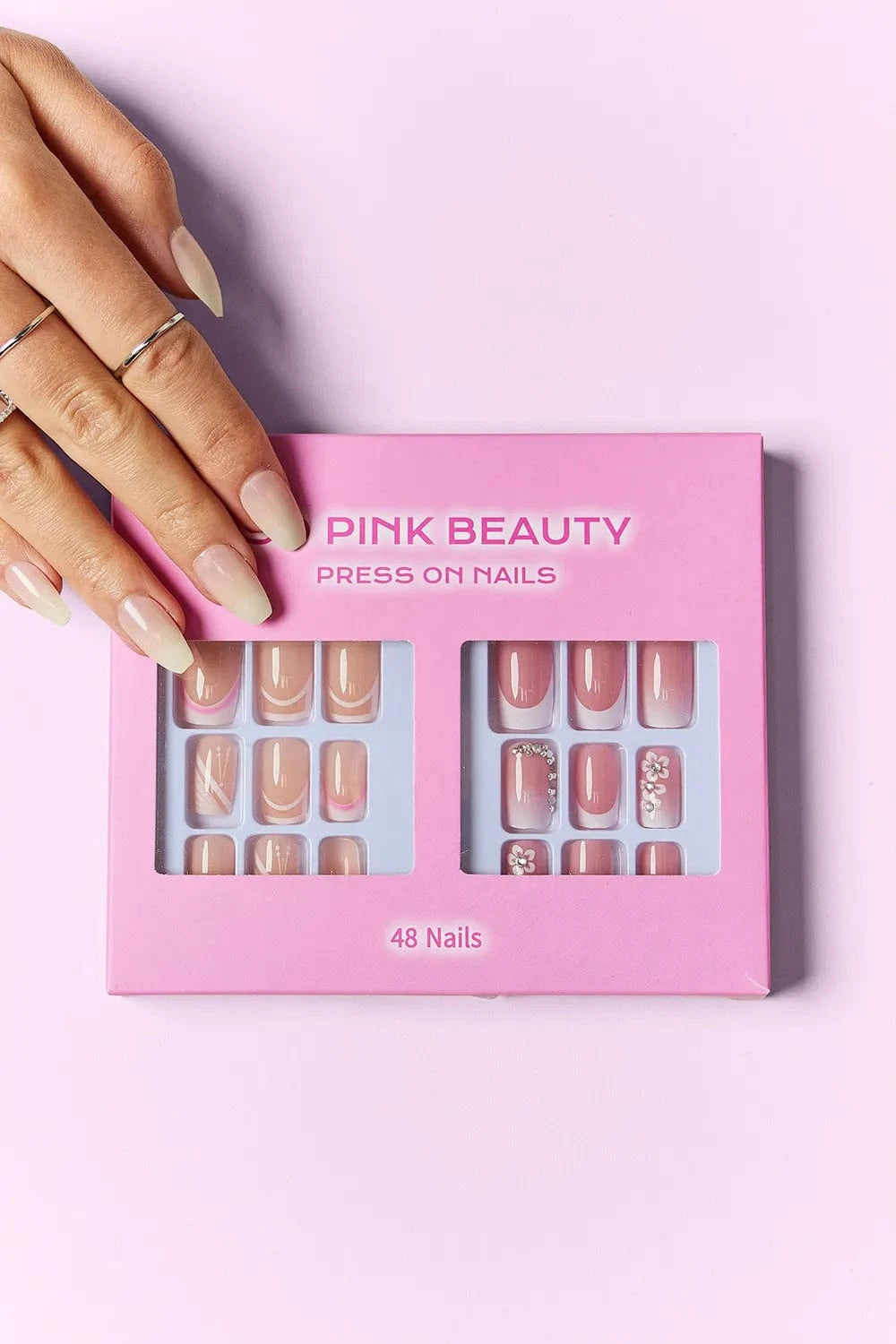 SO PINK BEAUTY Press On Nails 2 Packs Candy Glitz One Size - Fashorio