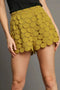 Umgee Full Size Polka Dot Lace Shorts Plus Size Chartreuse - Fashorio
