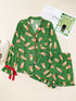 Fashorio Christmas Nutcracker Button Up Top and Shorts Lounge Set