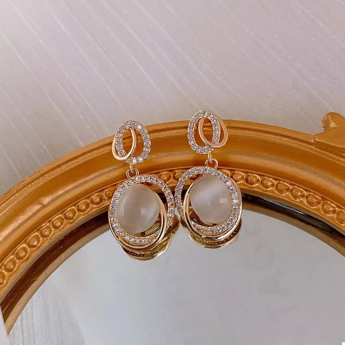 18K Gold-Plated Dangle Earrings - Fashorio