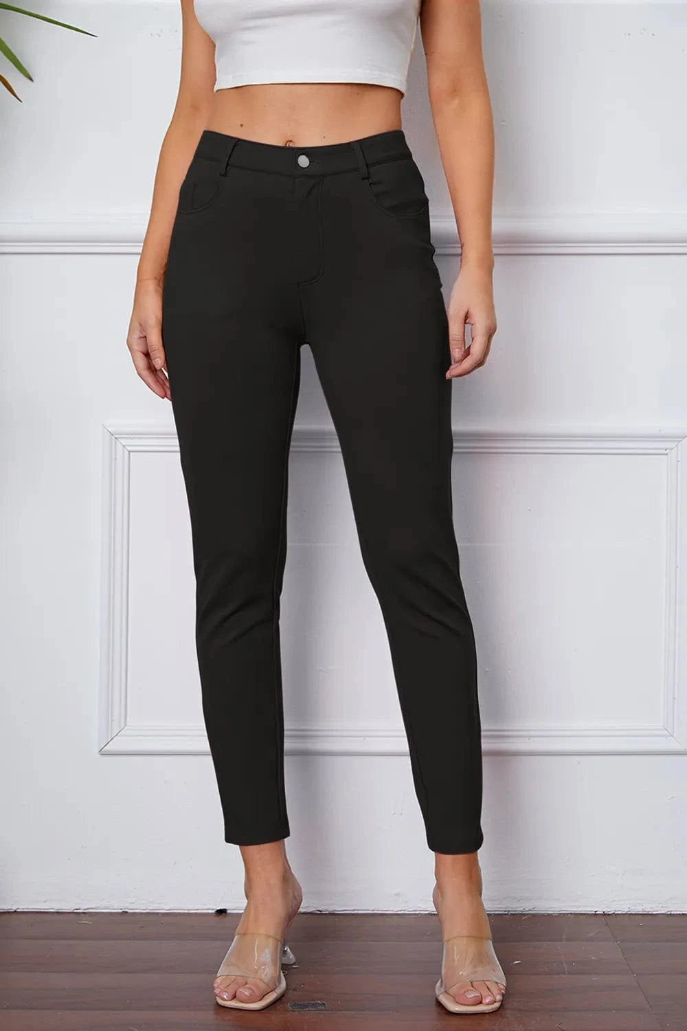 StretchyStitch Pants by Basic Bae Black - Fashorio