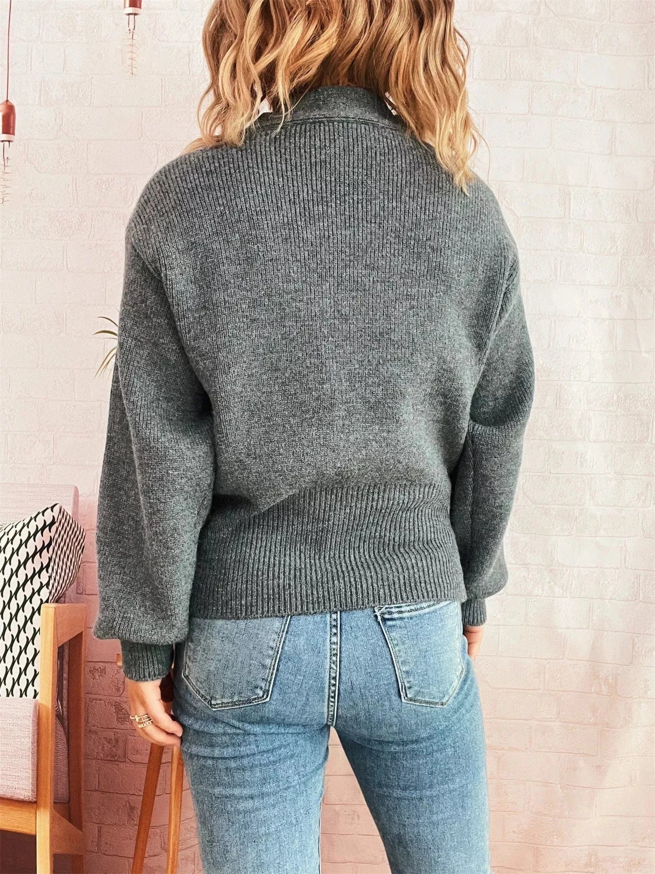 Button Up Long Sleeve Cardigan - Fashorio