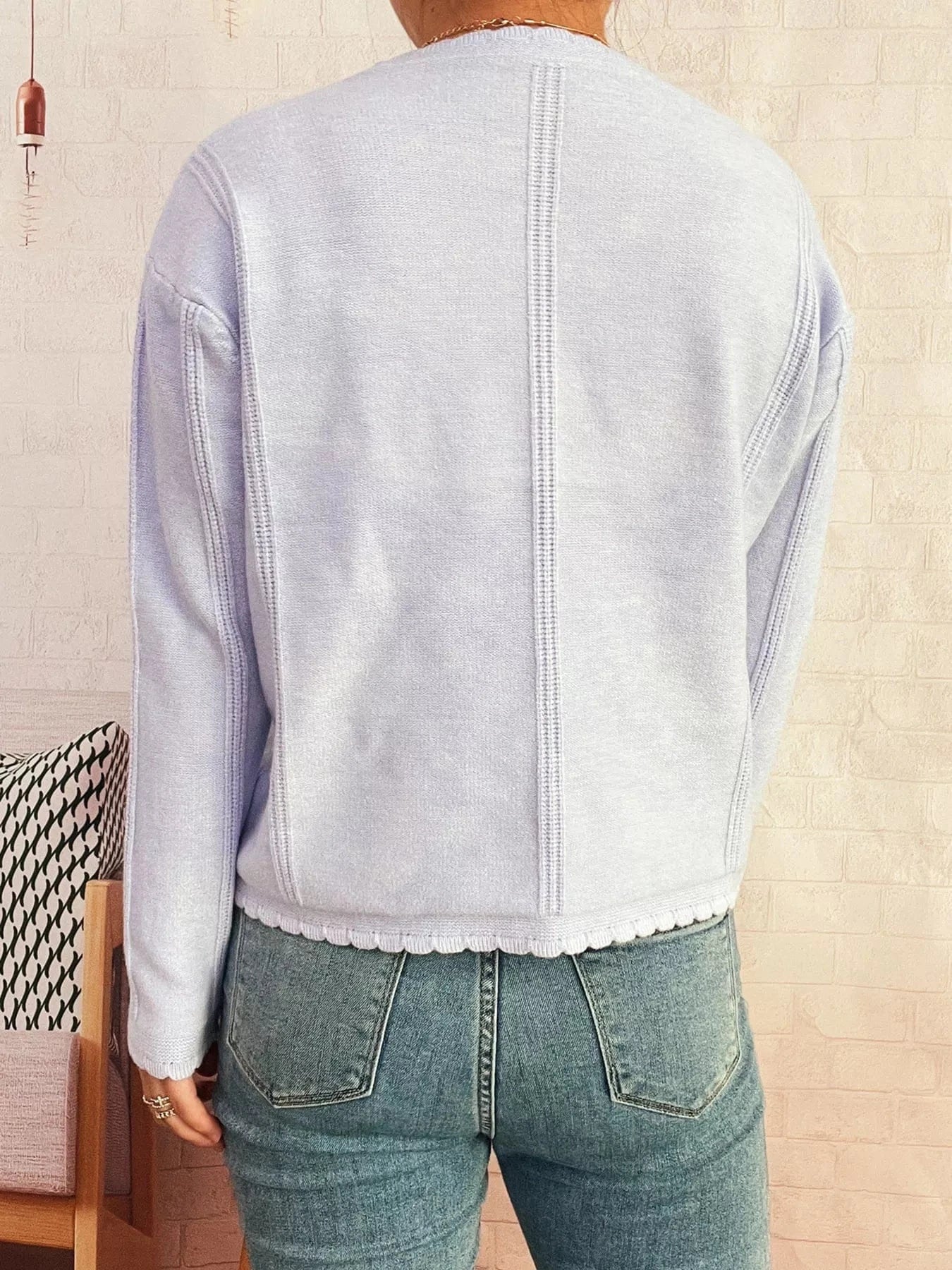 Cherry Embroidered Button Up Cardigan - Fashorio
