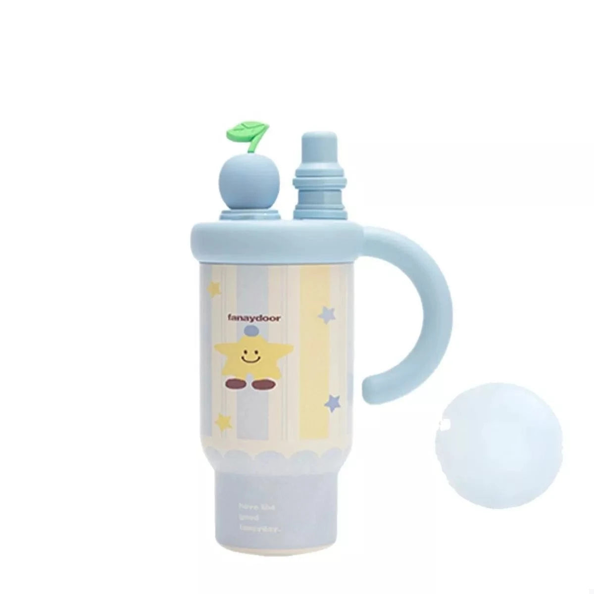 Colorful Cartoon Water Bottles with Straw and Handle - Fashorio