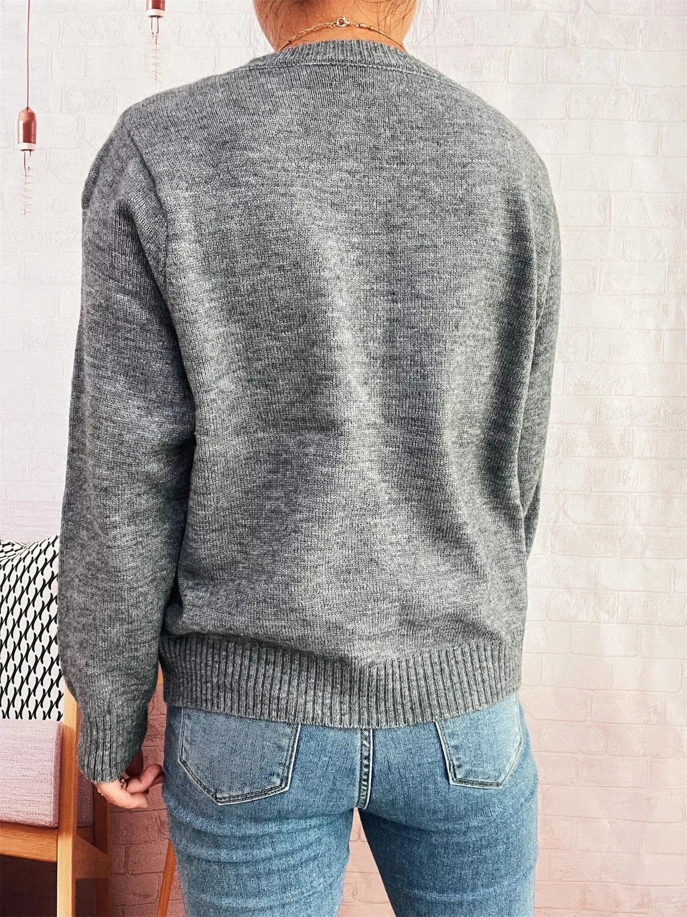 Floral Ribbed Hem Tie Front Cardigan - Fashorio