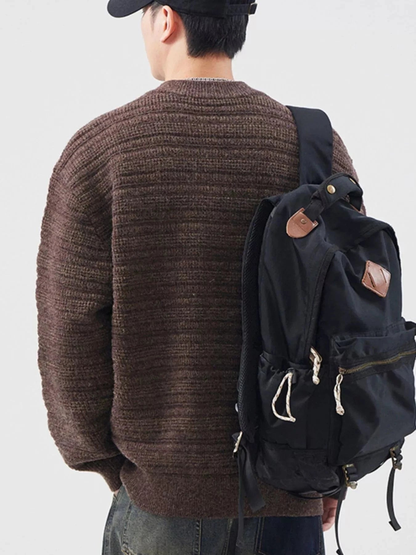 Men's Plus Size Button Detail Long Sleeve Sweater - Fashorio
