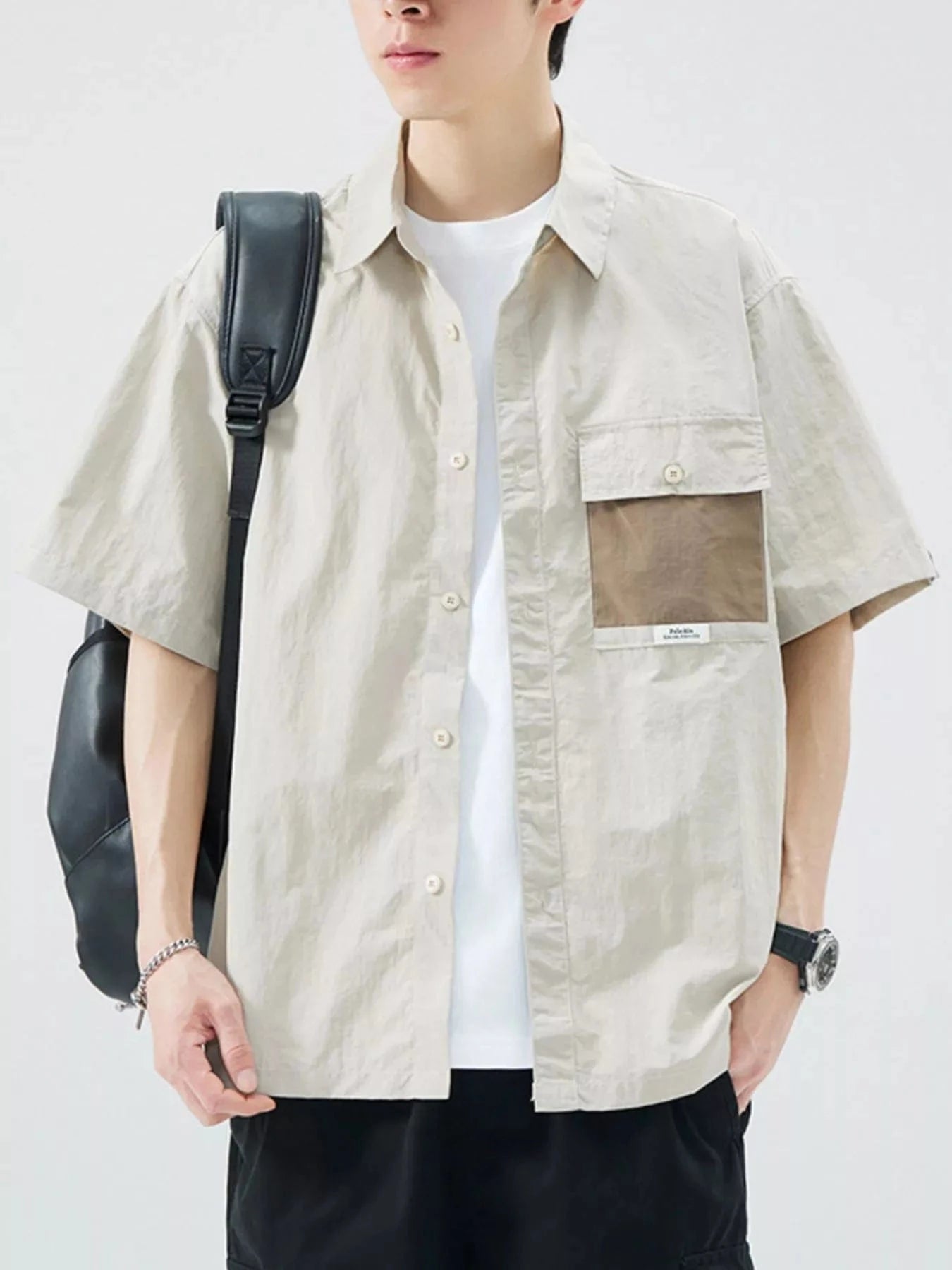 Men's Plus Size Button Up Short Sleeve Shirt - Fashorio
