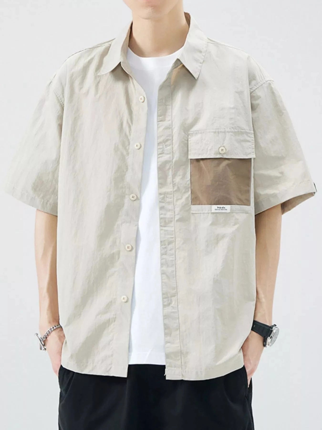 Men's Plus Size Button Up Short Sleeve Shirt - Fashorio