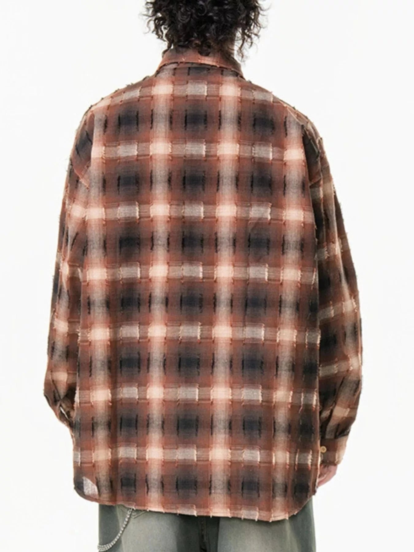 Men's Plus Size Plaid Button Up Long Sleeve Shirt - Fashorio