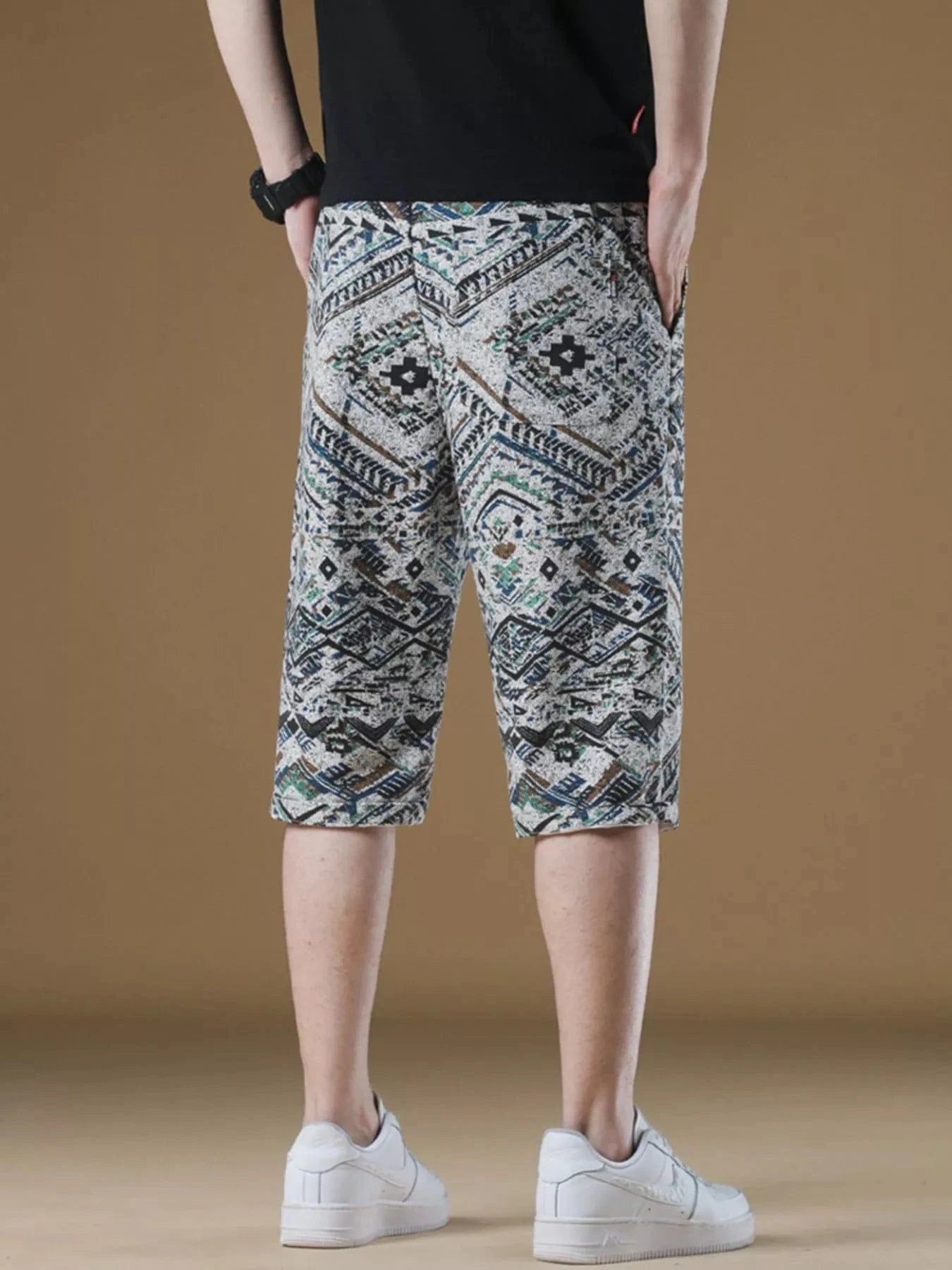 Men's Plus Size Printed Loose Fit Shorts - Fashorio