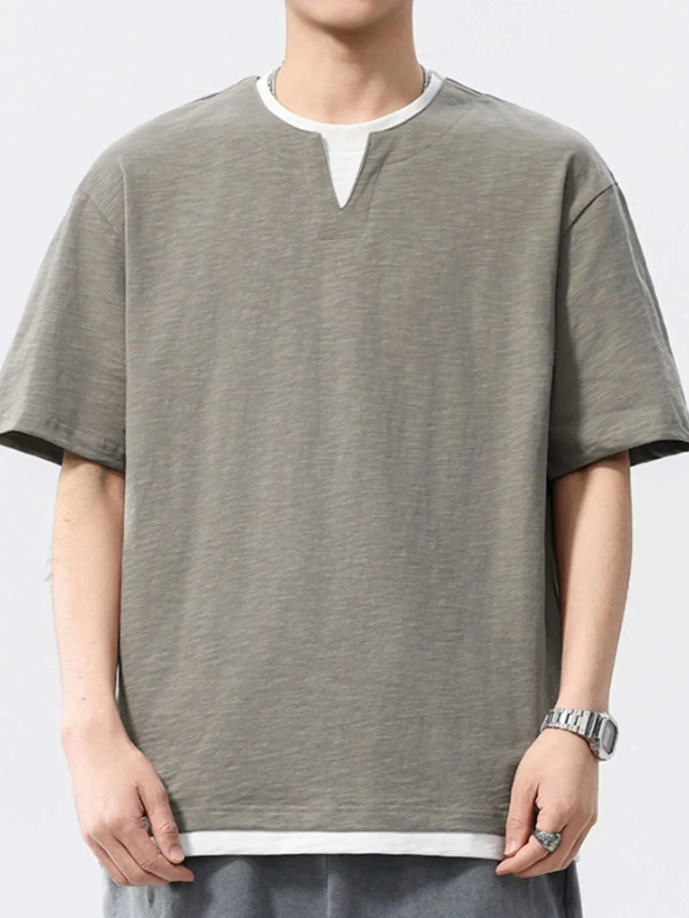 Men's Plus Size Round Neck Half Sleeve T-Shirt - Fashorio