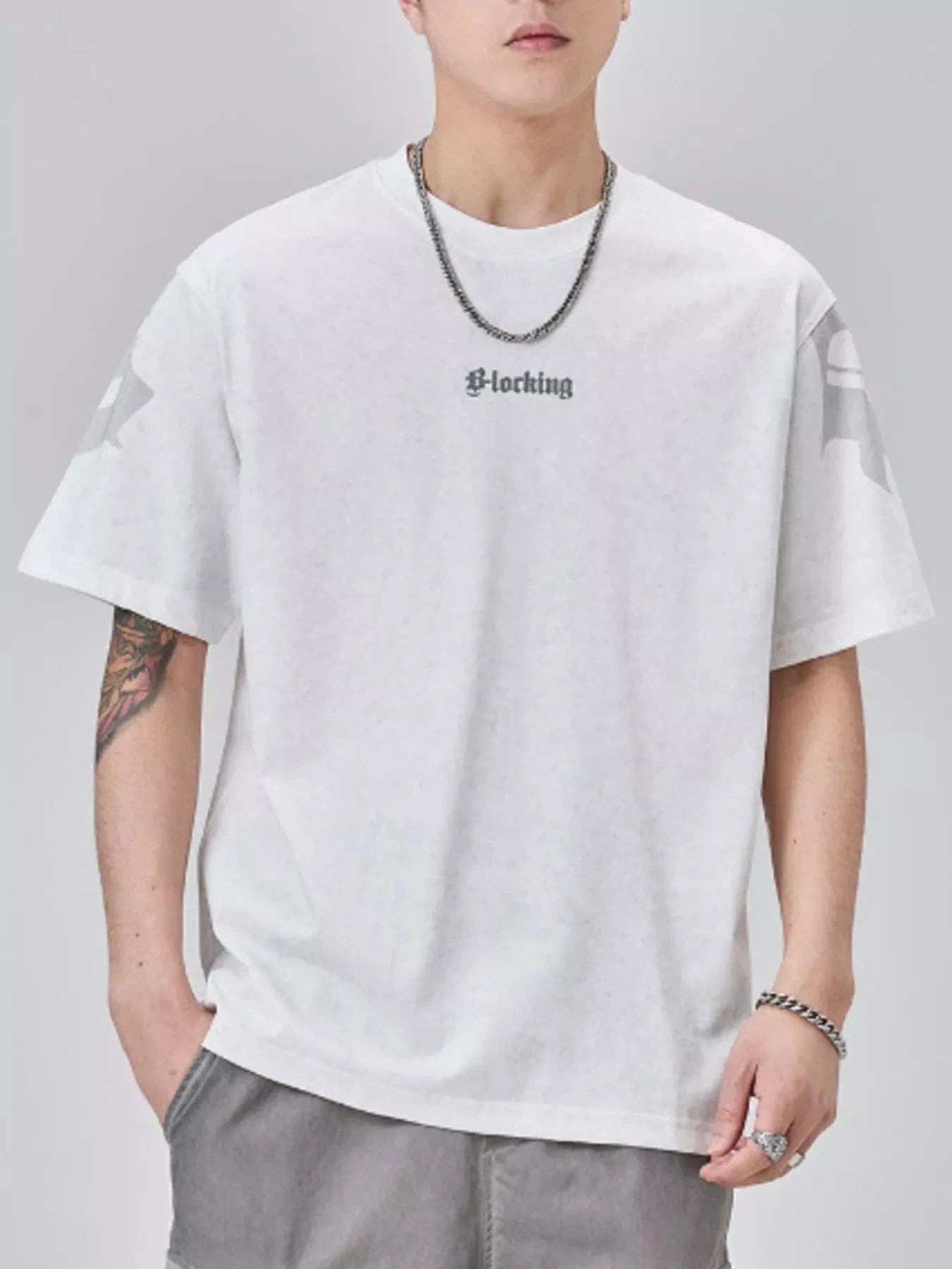 Men's Plus Size Round Neck Short Sleeve T-Shirt - Fashorio