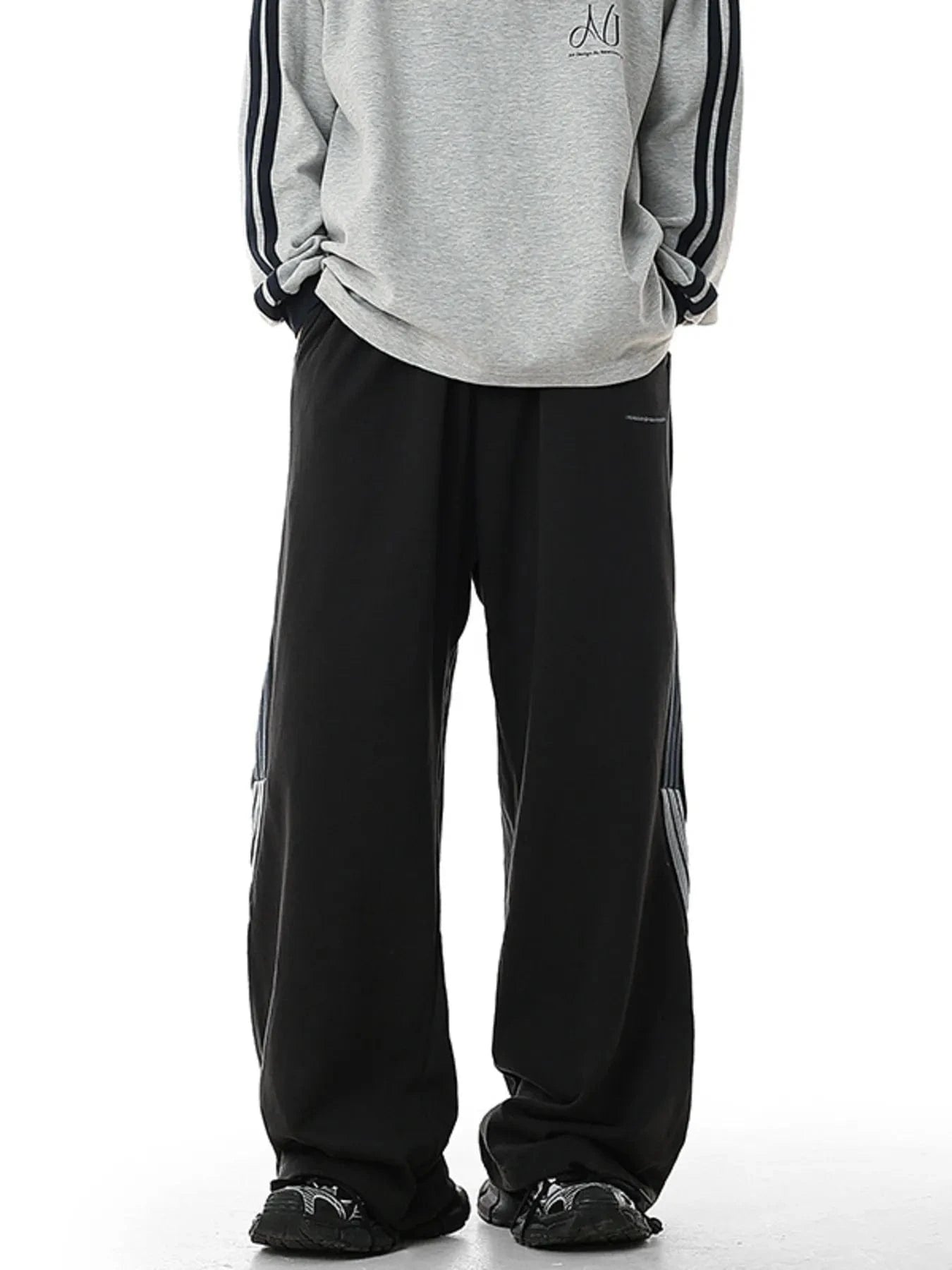 Men's Plus Size Side Striped Relaxed Fit Casual Pants - Fashorio