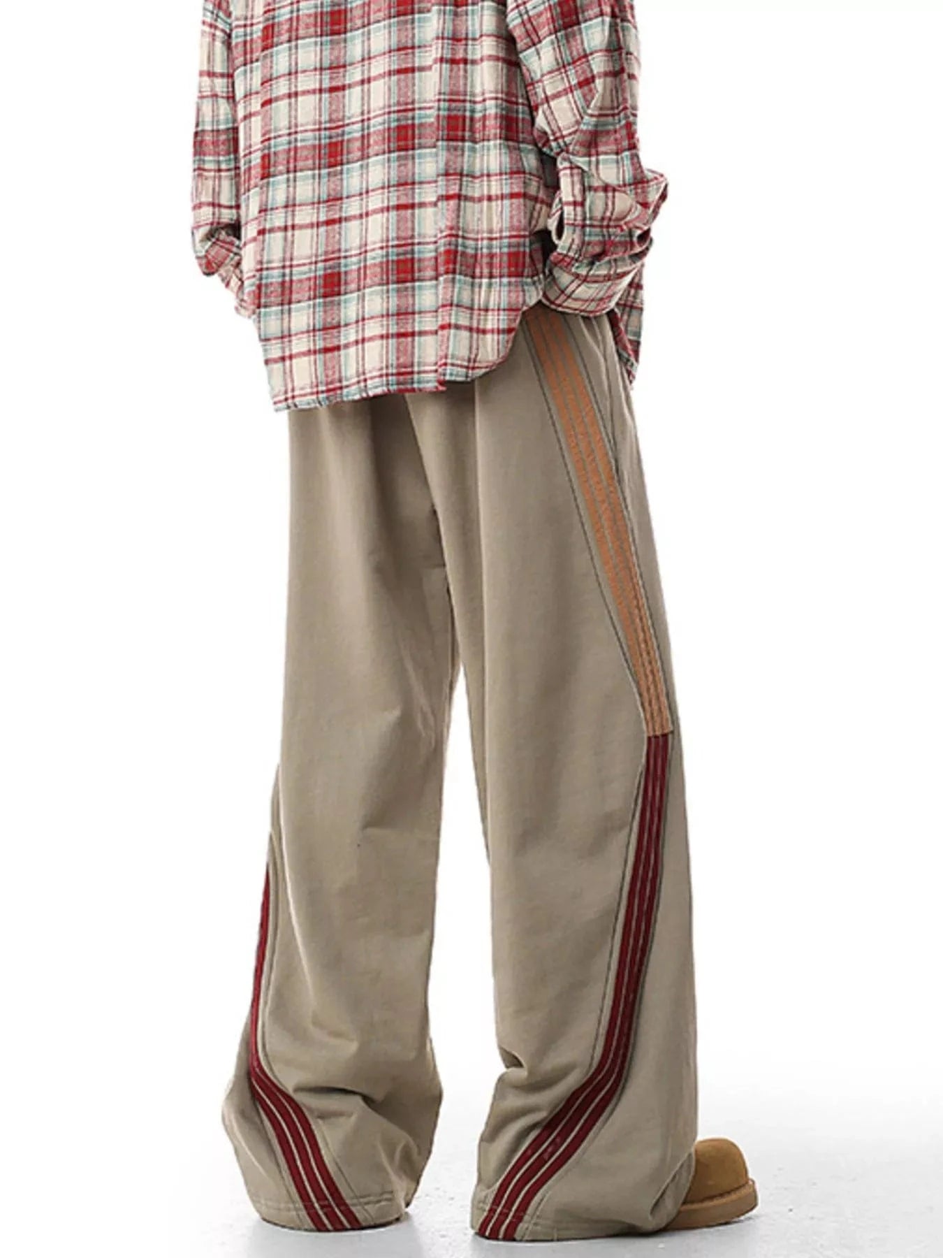 Men's Plus Size Side Striped Relaxed Fit Casual Pants - Fashorio