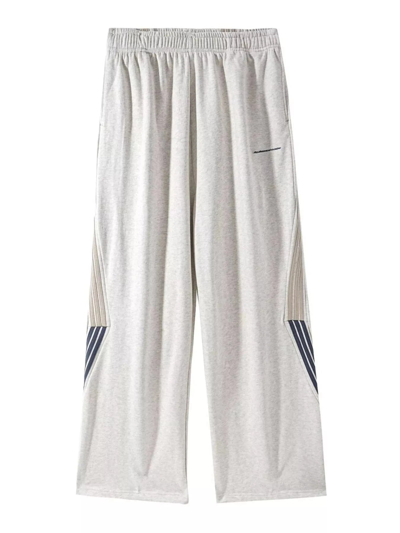 Men's Plus Size Side Striped Relaxed Fit Casual Pants - Fashorio